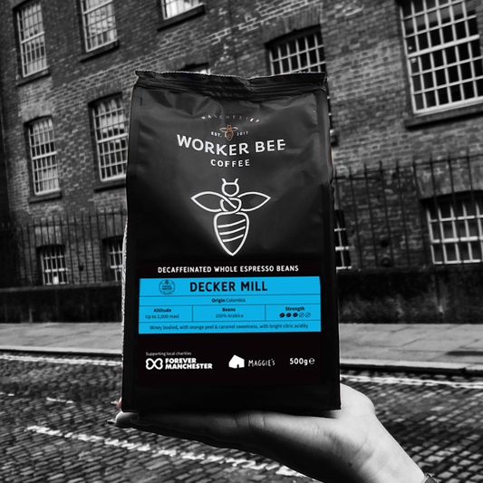 Decker Mill Swiss Water Decaf Espresso Coffee Beans 500g