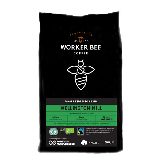 Organic Wellington Mill Espresso Coffee Beans 500g