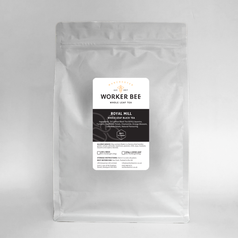 Royal Mill - Whole Leaf Black Tea - Biodegradable Tea Bags (100)