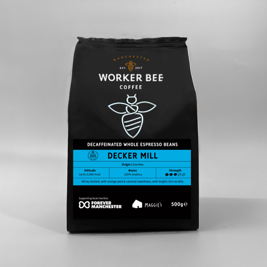 Decker Mill Swiss Water Decaf Espresso Coffee Beans 500g