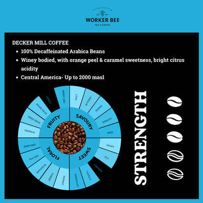 Decker Mill Swiss Water Decaf Espresso Coffee Beans 500g