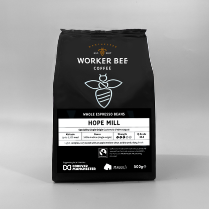 Hope Mill Guatemalan Single Origin Speciality Espresso Coffee Beans 500g