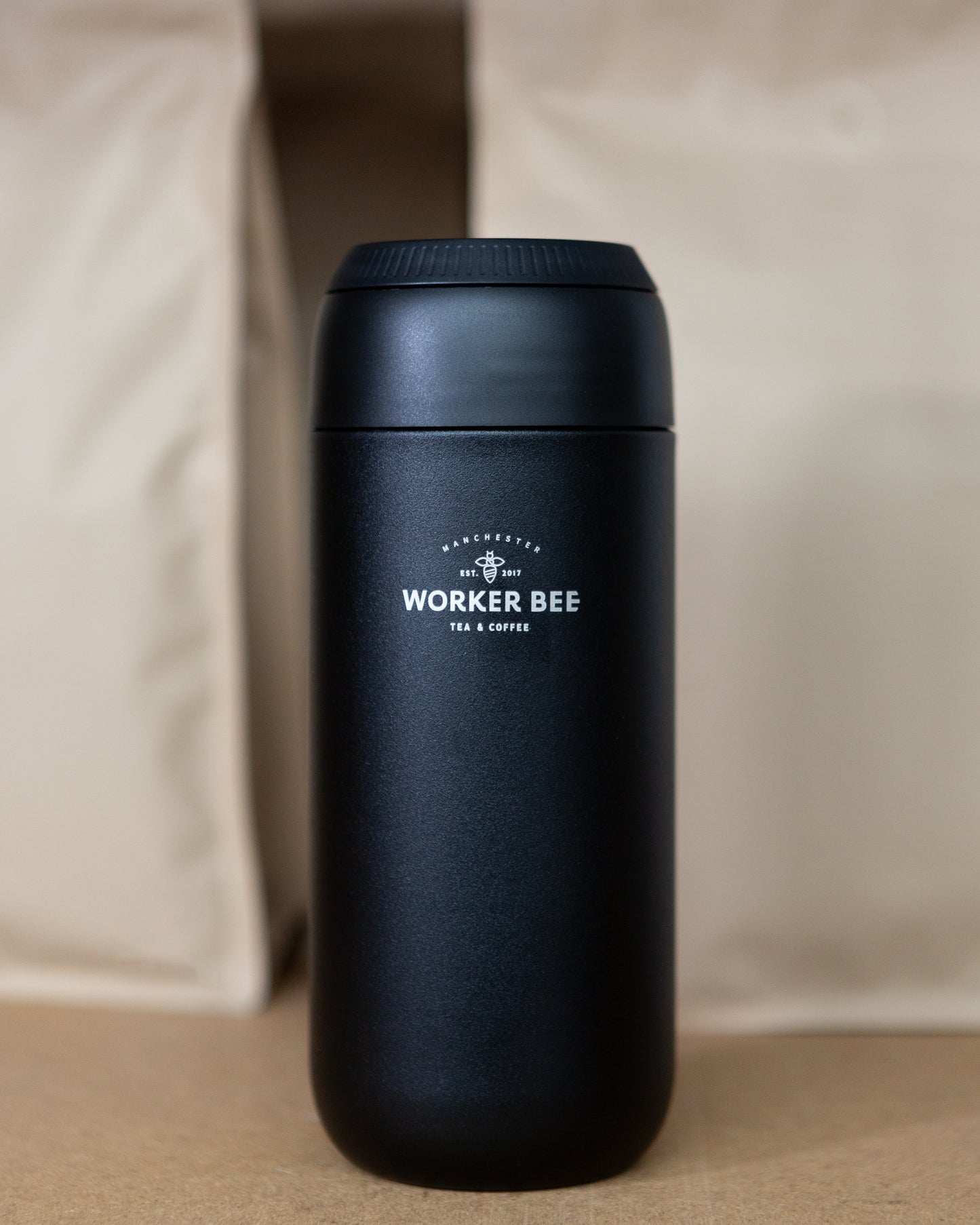 Worker Bee Chilly's Reusable Cup - Black (16oz)