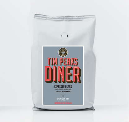 Pack shot of Tim Peaks Espresso Beans