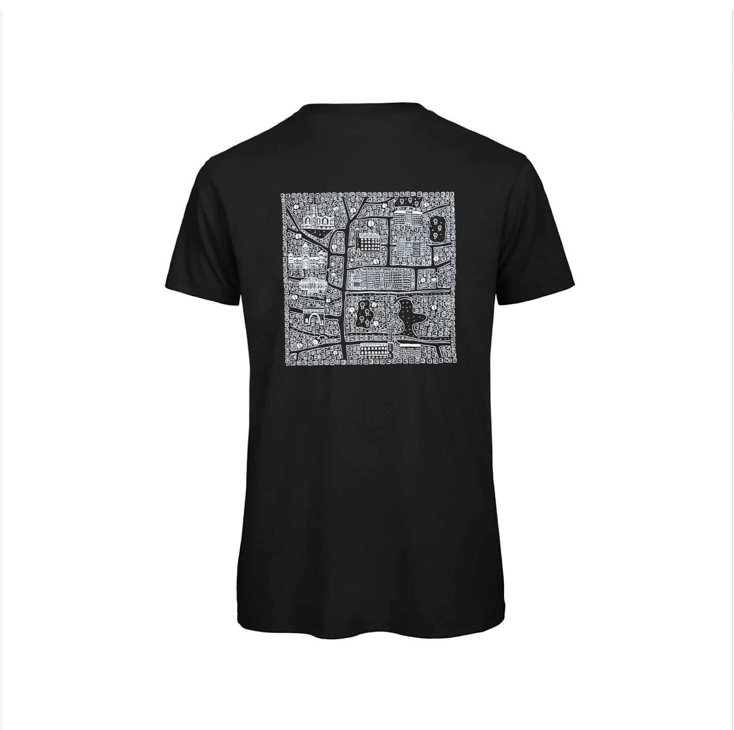 Worker Bee Tea & Coffee 100% Organic Cotton Black Men's T-Shirt with Dave Draws Illustration