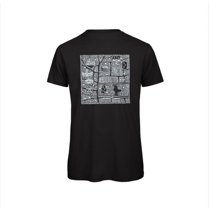 Worker Bee Tea & Coffee 100% Organic Cotton Black Men's T-Shirt with Dave Draws Illustration