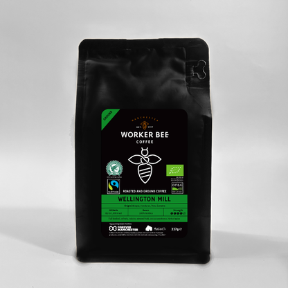 Wellington Mill Ground for Filter & Cafetiere 227g (Fairtrade, Rainforest Alliance & Organic)
