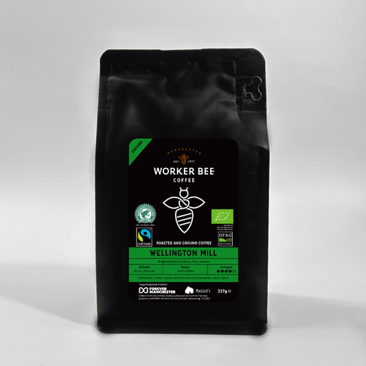 Wellington Mill Ground for Filter & Cafetiere 227g (Fairtrade, Rainforest Alliance & Organic)