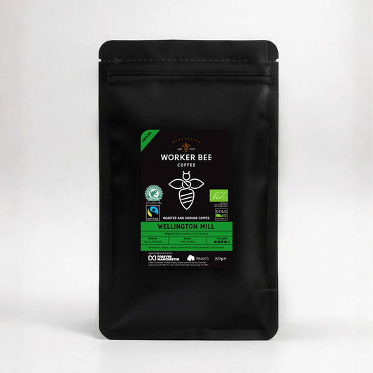 Wellington Mill Ground for Filter & Cafetiere 227g (Fairtrade, Rainforest Alliance & Organic)