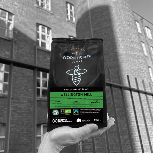 Wellington Mill (Fairtrade, Rainforest Alliance & Organic) Espresso Coffee Beans 500g